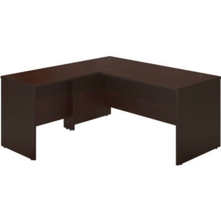 BUSH IND Bush Furniture Wood Desk with Straight Front and Return - 66inW - Mocha Cherry - Series C Elite SRE012MR